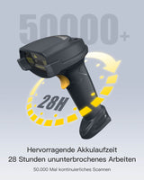 BCST-91 1D/2D Bluetooth 5.3 Barcodescanner, mit 2.4Ghz Intelligente Station & Mega-Pixel-Auflösung - Inateck Office DE