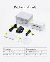 PR40 Bluetooth Thermo-Etikettendrucker, Kabelloser 4x6 Versandetikettendrucker - Inateck Office DE
