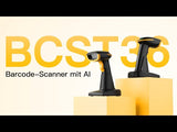 BCST-36 Kabelloser Handscanner, 2D Bluetooth Barcode Scanner mit Ladestation für Lager & Einzelhandel