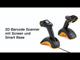 PRO 8SE Bluetooth 1D/2D Barcode Scanner mit Touchscreen – CMOS & CCD Dual Module