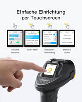 Pro 8SE 2D/1D/QR Wireless Blutooth Handheld Scanner, mit Screen und Smart Base, CMOS CCD Dual Module - Inateck Office DE