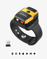 PBS005 Barcode Scanner Kabellos 2D, Armbanduhr-Stil, QR Code Scanner Bluetooth, Sprachsteuerung, Typ-C Kabel & 2.4G Adapter Wireless - Inateck Office DE