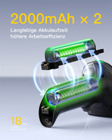 Pro 170B 2D Barcode Scanner Kabellos, QR Code Scanner mit 2 Austauschbaren 2000mAh Akkus, mit Ladestation, mit Bluetooth und Kabel USB - Inateck Office DE
