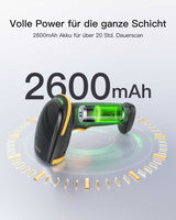 BCST-24, 1D CCD Barcode Scanner Kabellos, 2600 mAh Langzeitbatterie - Inateck Office DE