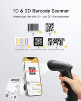 Hyper A60, Barcode Scanner 1D/2D USB, QR Code Scanner Plug & Play für Einzelhandel & Lager - Inateck Office DE