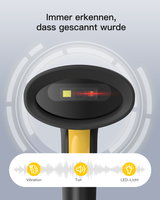 Hyper A60, Barcode Scanner 1D/2D USB, QR Code Scanner Plug & Play für Einzelhandel & Lager - Inateck Office DE