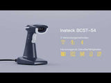 BCST-54, 1D/2D Bluetooth Barcode Scanner mit Smart Station, Bildschirm Scan & Inventur