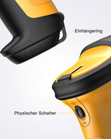 P6 1D Barcodescanner mit 2.4GHz, kabellos bis 60m, 2600mAh-Akku + BS04001 Barcode Scanner Ladestation - Inateck Office DE